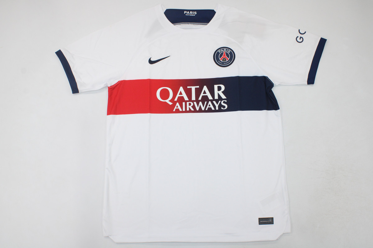 AAA Quality Paris St Germain 23/24 Away White Soccer Jersey